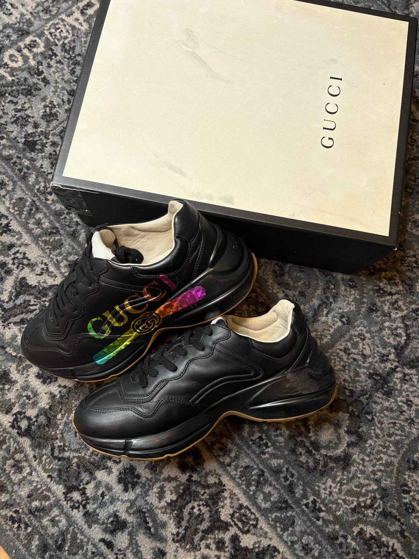 Gucci Rython “Iridescent Logo”  Clean Og Size 6.5G