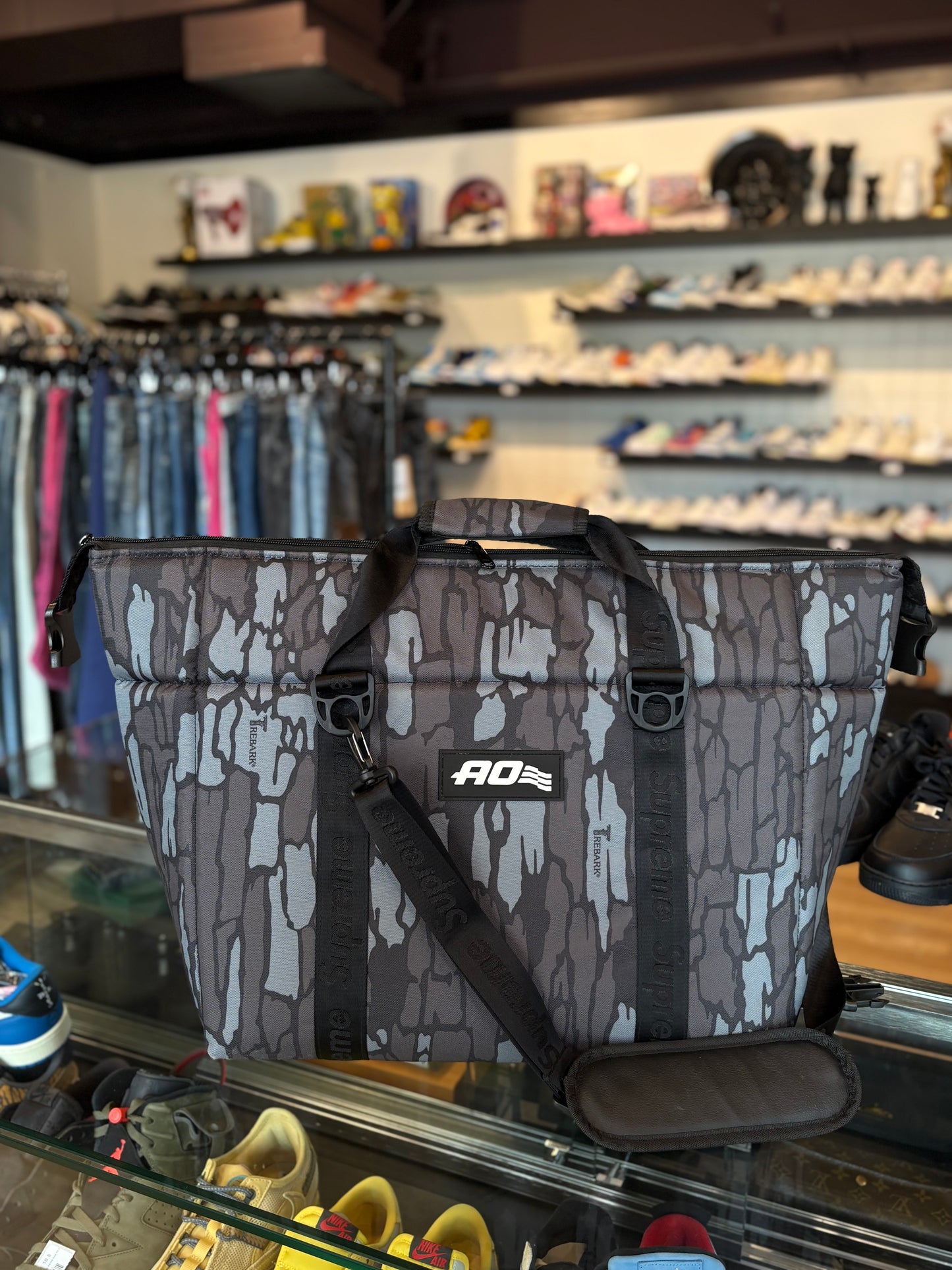 Supreme Grey Camo Cooler