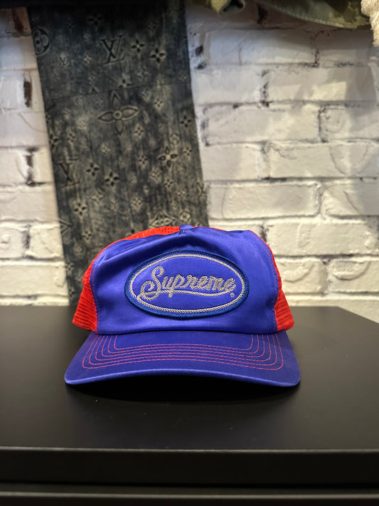 Supreme Mesh Back Hat Blue Red