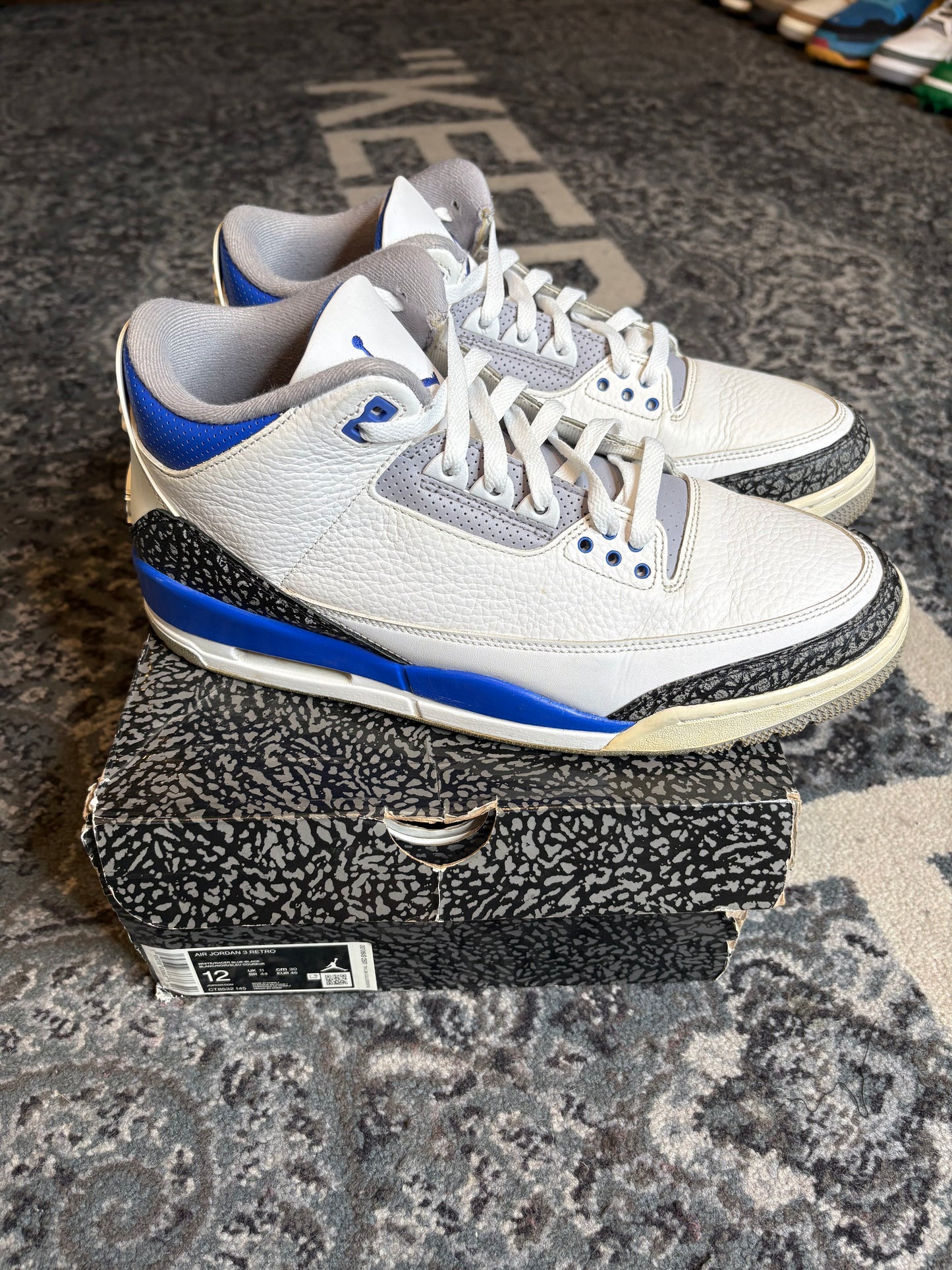 Jordan 3 Retro “Racer Blue” Clean Og Size 12