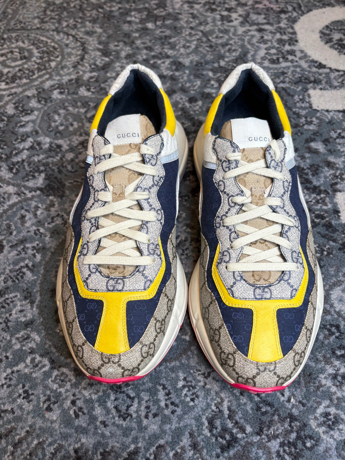 Gucci GG Rhyton “Beige White Yellow” Clean Nb Size 12 (46 EU)