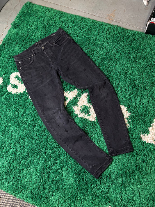 Purple Jeans Black Distressed Size 33