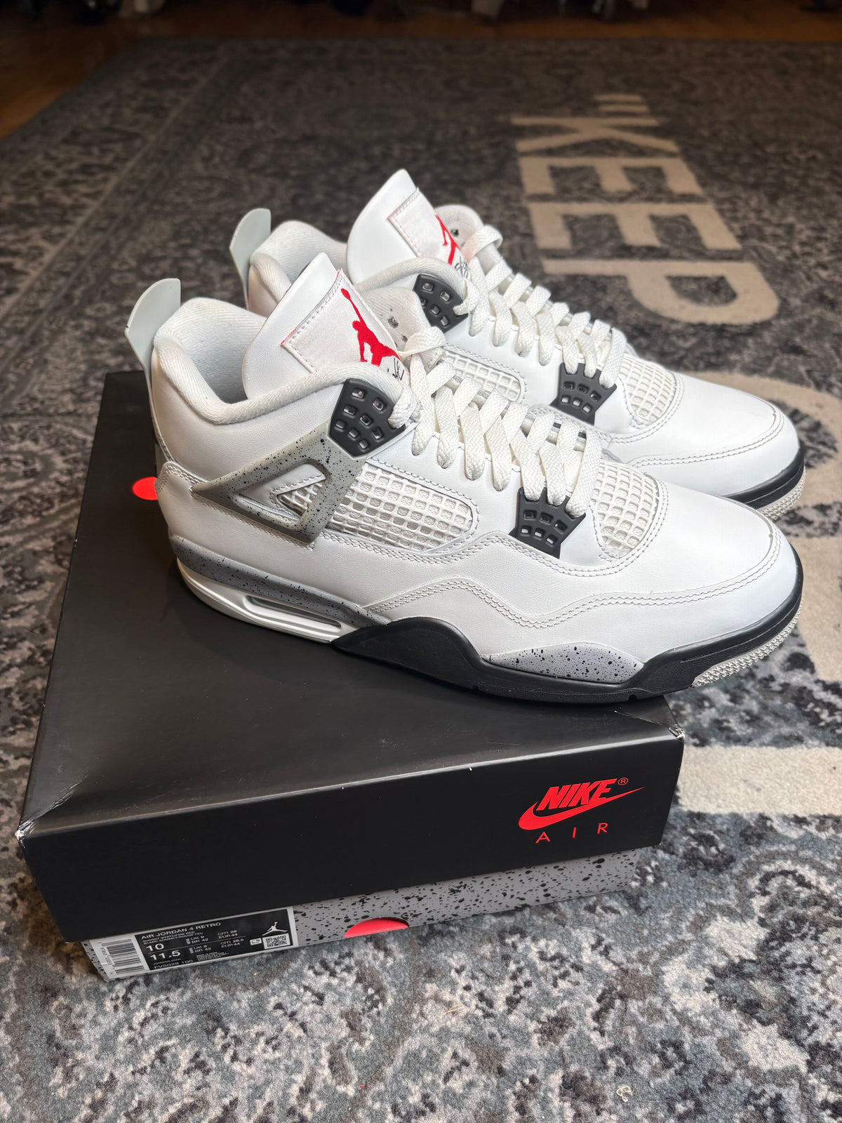 Jordan 4 Retro “White Cement” Clean Og Size 10