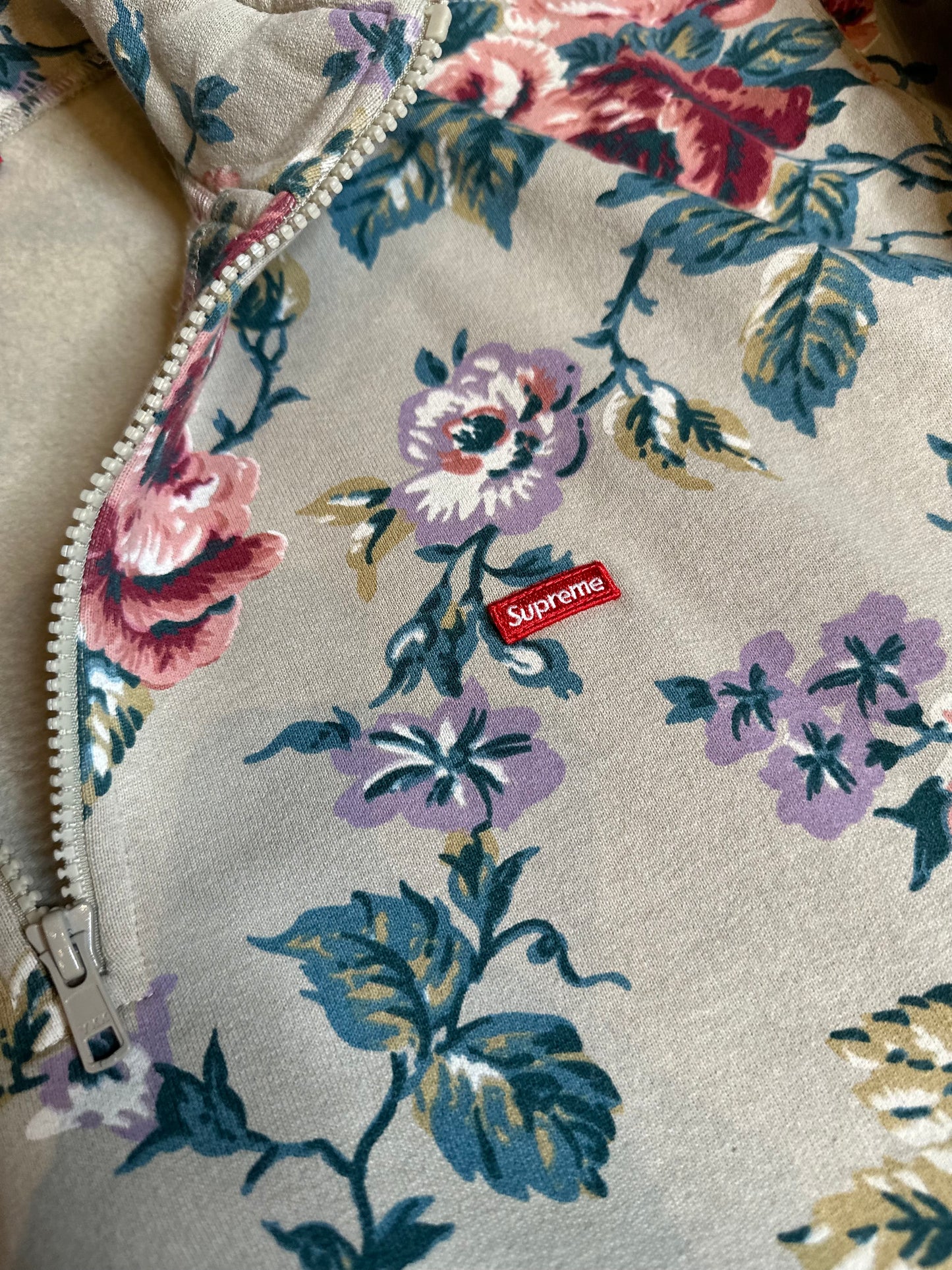 Supreme Floral Half Zip Pullover Size XL