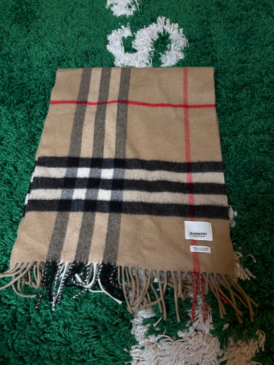 Burberry Plaid Cashmere Scarf