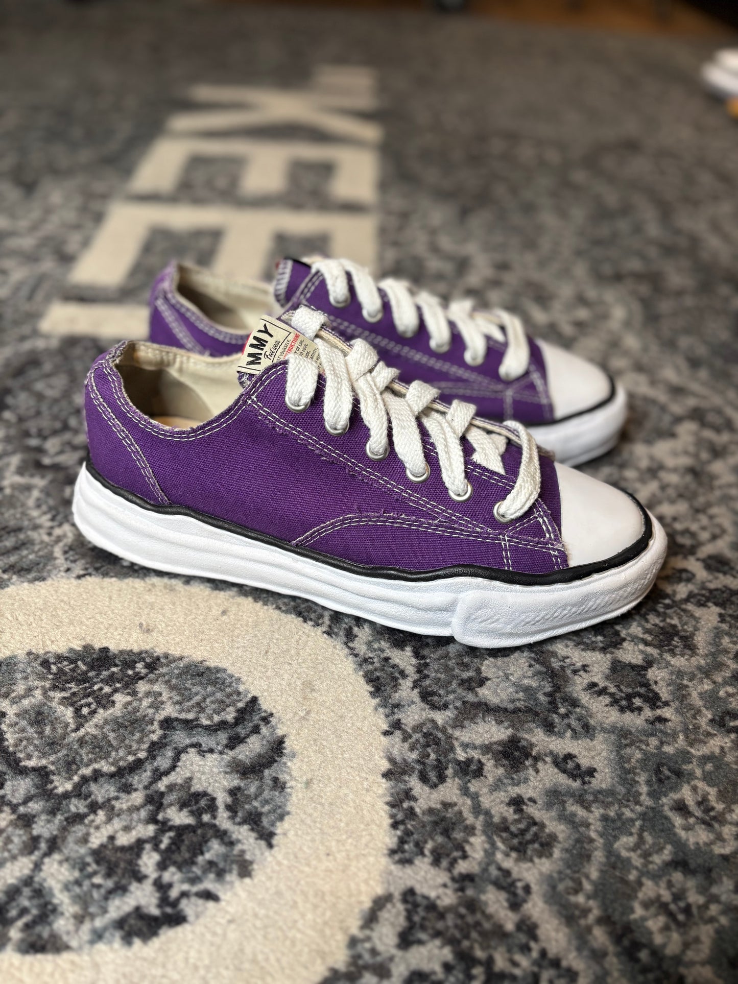 Maison Mihara Yasuhiro Peterson Og Sole Canvas Low “Purple” Clean Nb Size 11(44 EU)