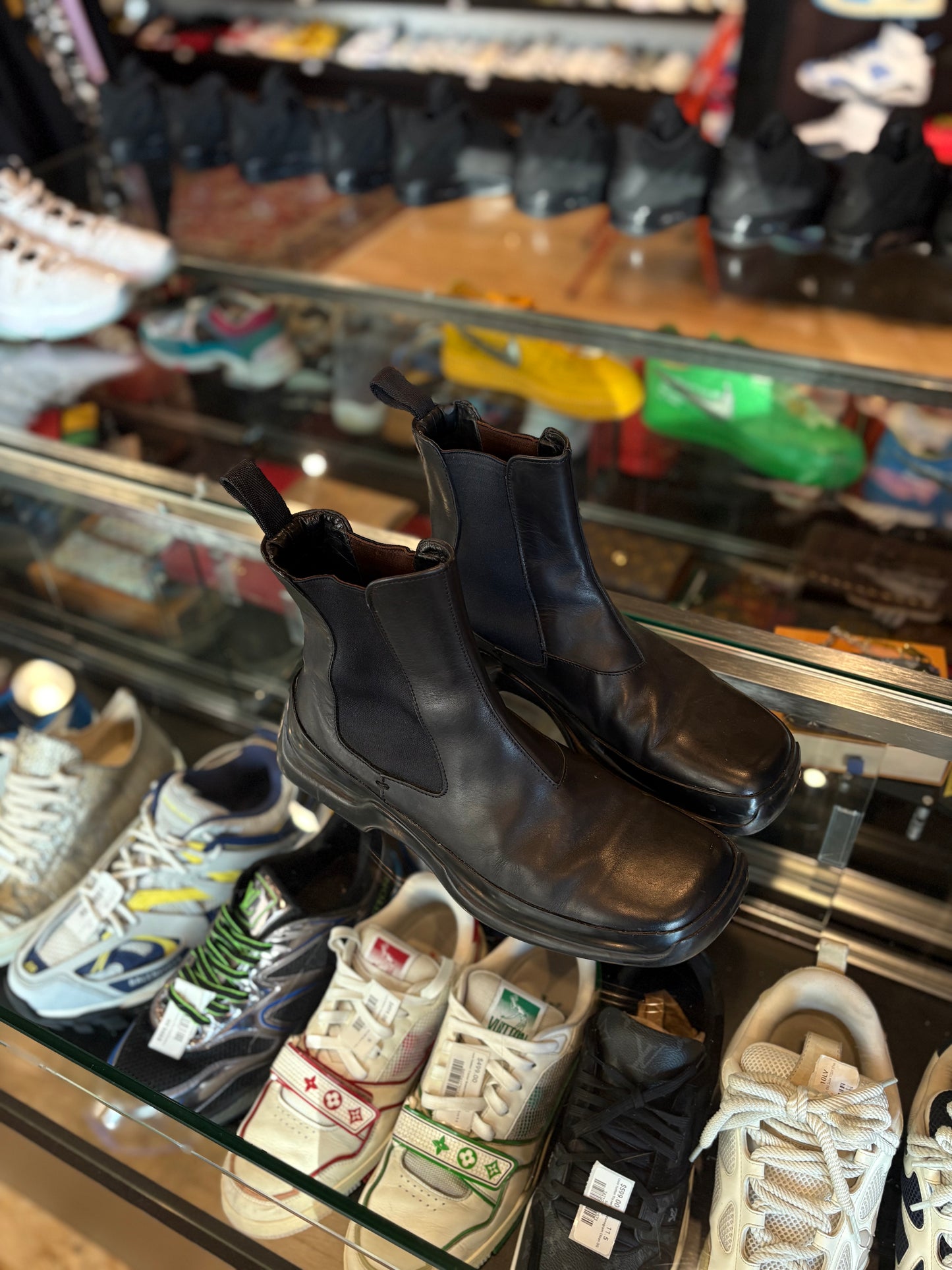 Prada Black Boots PO NB Size 10.5