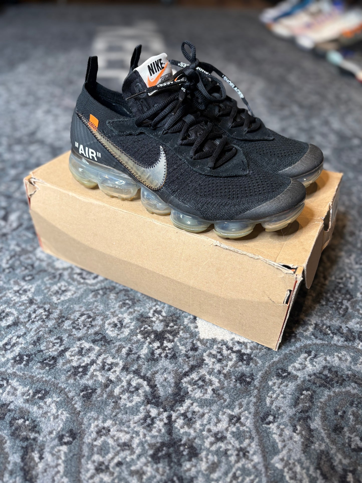 Nike Off White VaporMax Black Clean Og Size 8.5