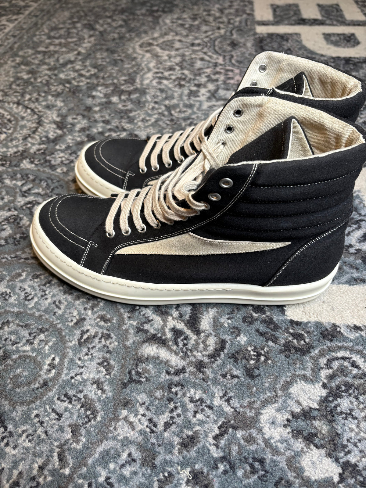 Rick Owens Lido Drkshdw Vintage High “Black Milk” Clean Nb Size 13(46 EU)