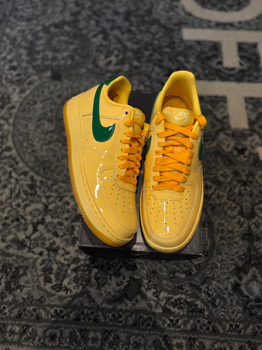 Air Force 1 Patent Leather Topaz Gold Pine Green DS OG SIZE 8.5