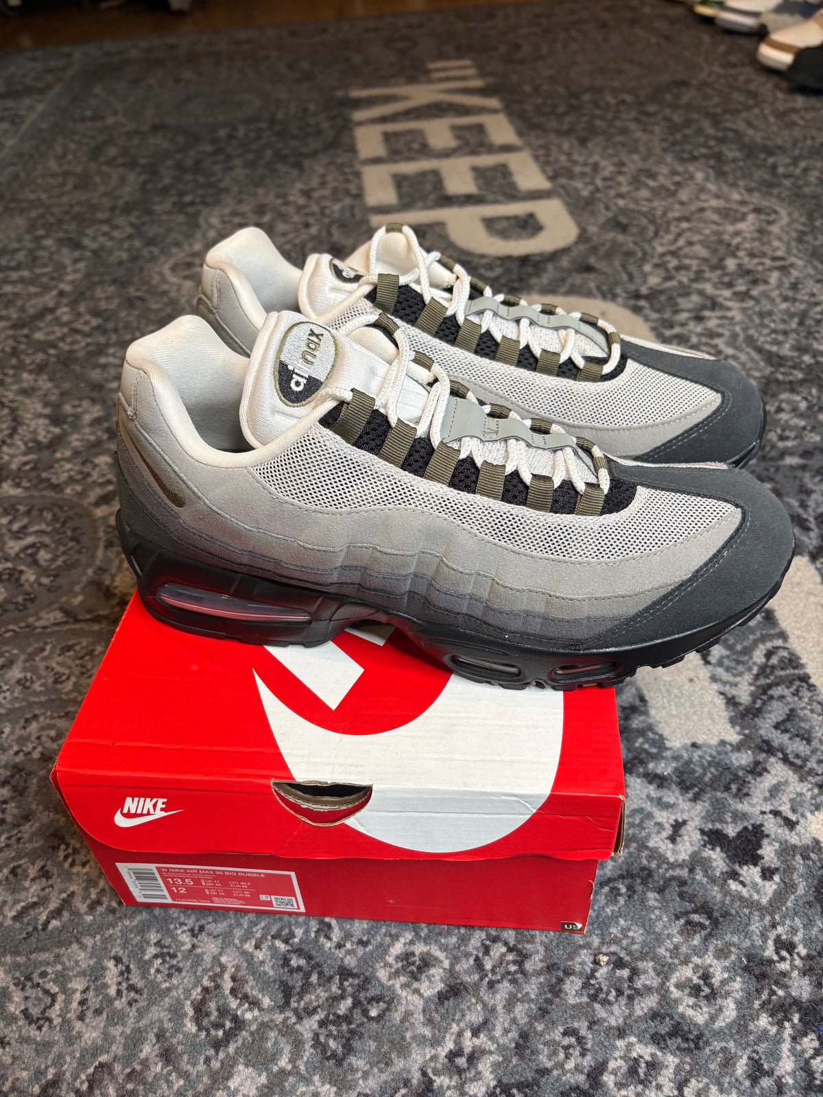 Nike Air Max 95 “Big Bubble Black Medium Olive” Clean Og Size 12M/13.5W