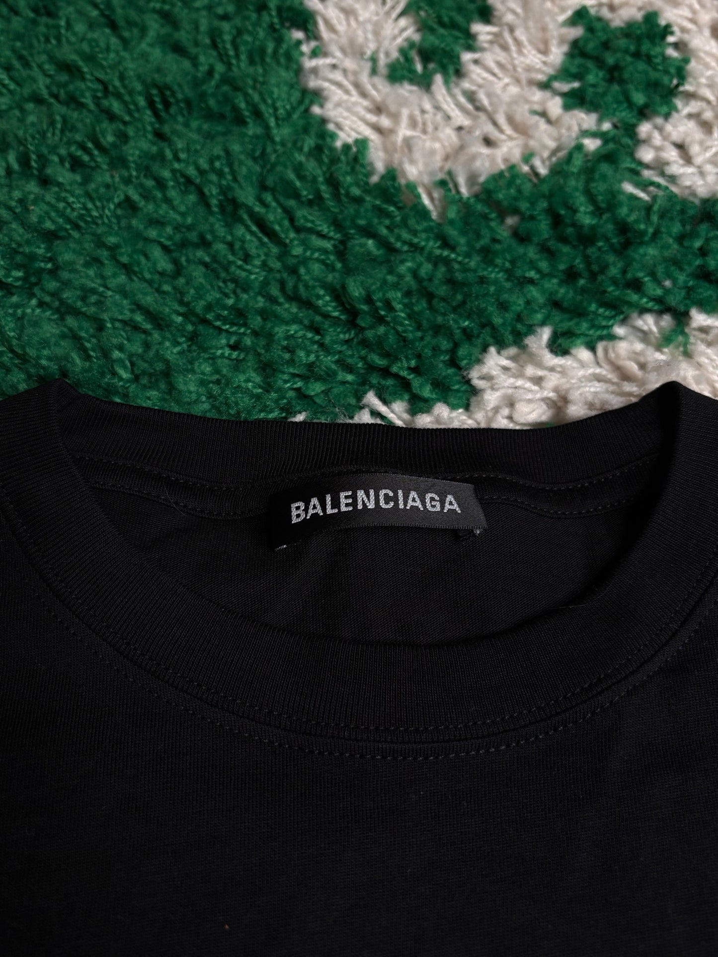 Balenciaga Logo Tee Black Size Medium