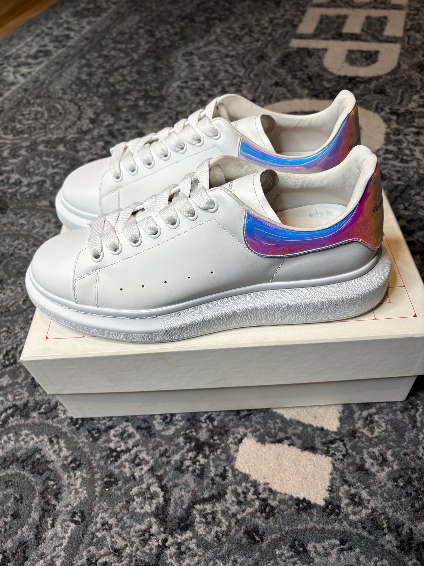 Alexander McQueen Low Top White Iridescent Clean Og Size 12(45 EU)
