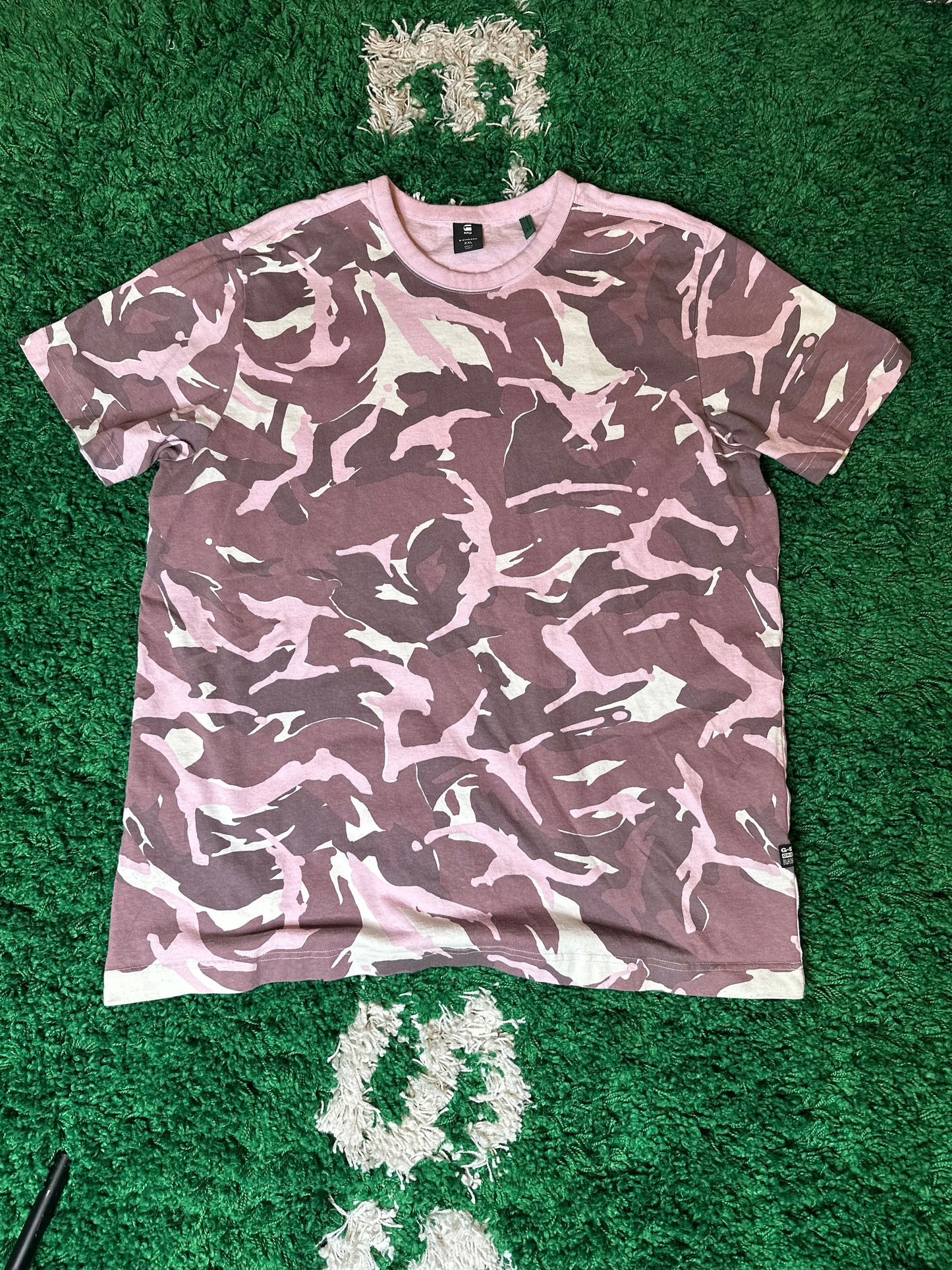 Gstar Raw Tee Pink Camo Size XXL