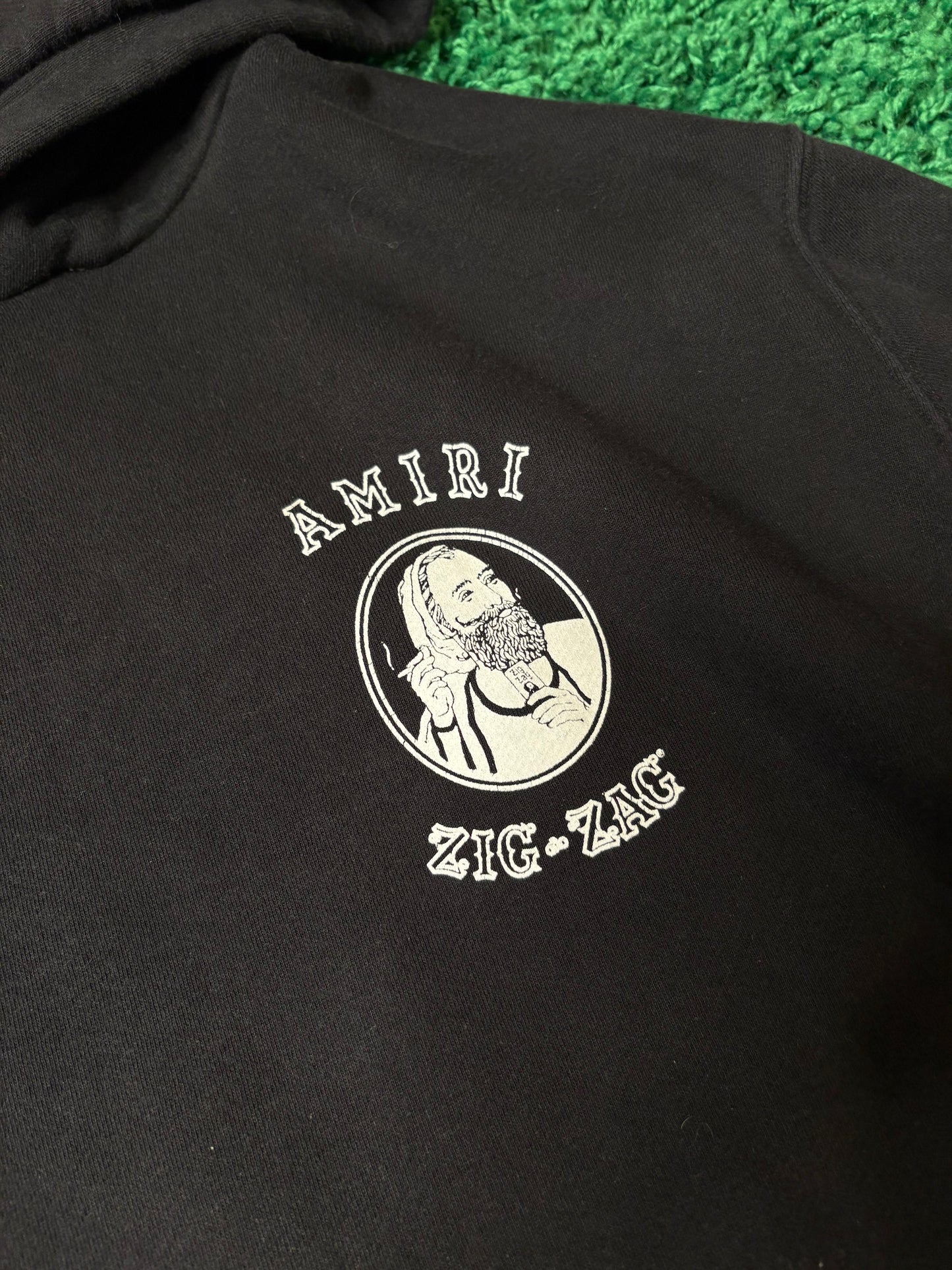 Amiri Zig Zag Hoodie Black Size XXL