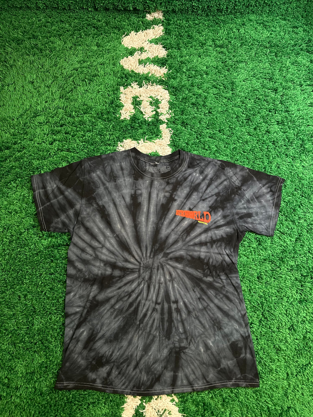Astroworld Tie Dye Tee Gray Size Large