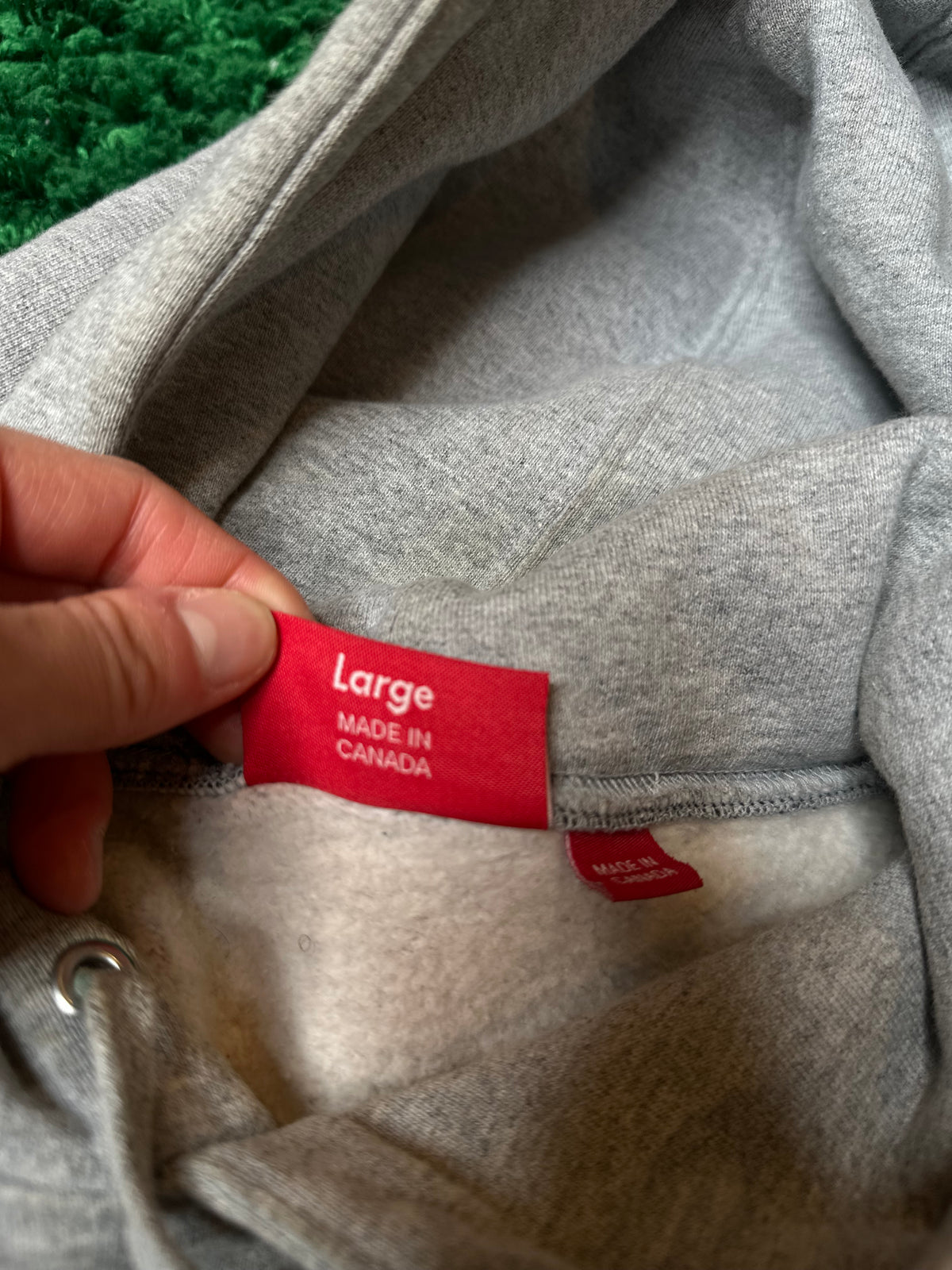 Supreme Split S Logo Hoodie Gray Size Large