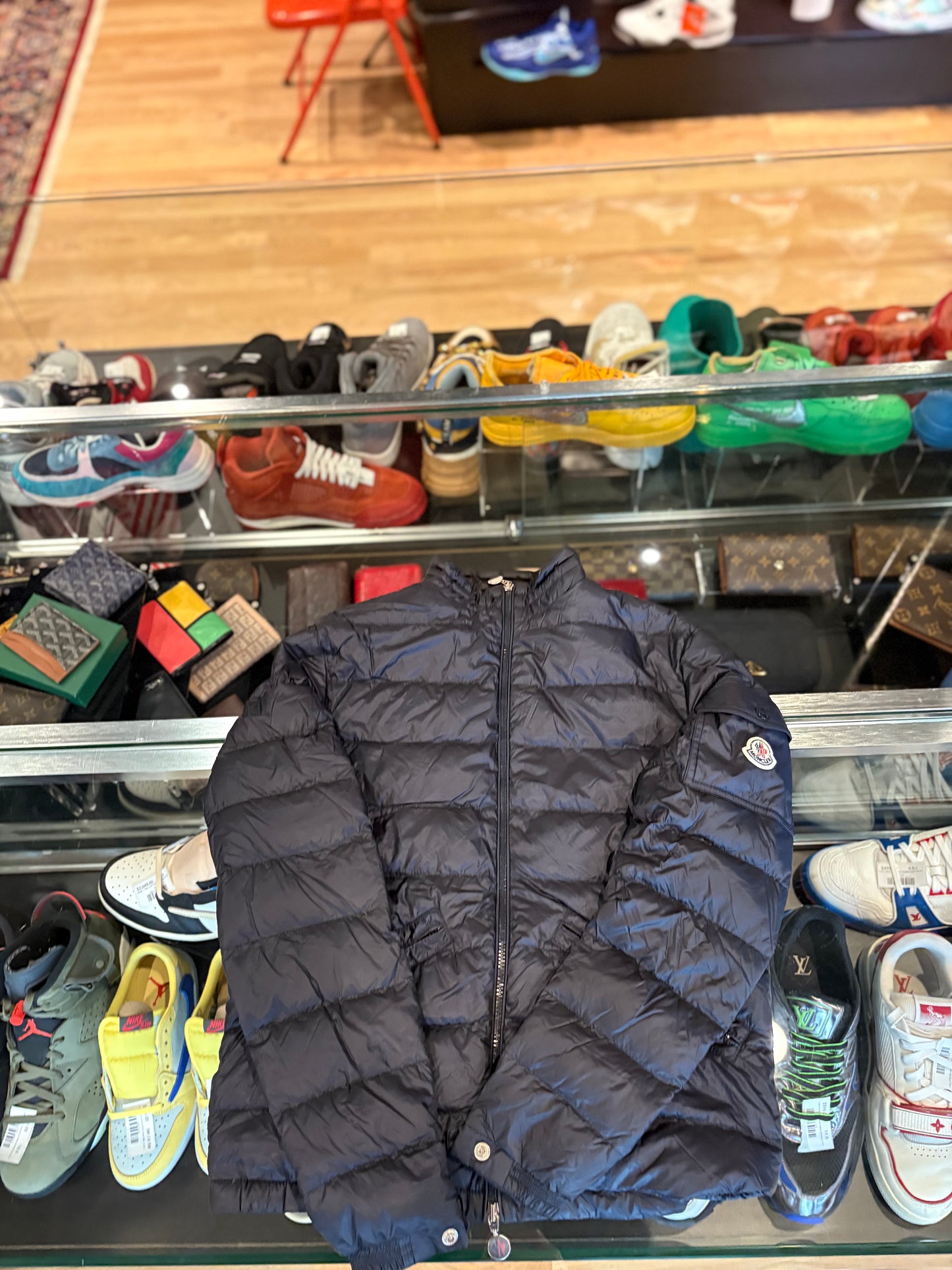 Moncler Navy Down Puffer Size XS