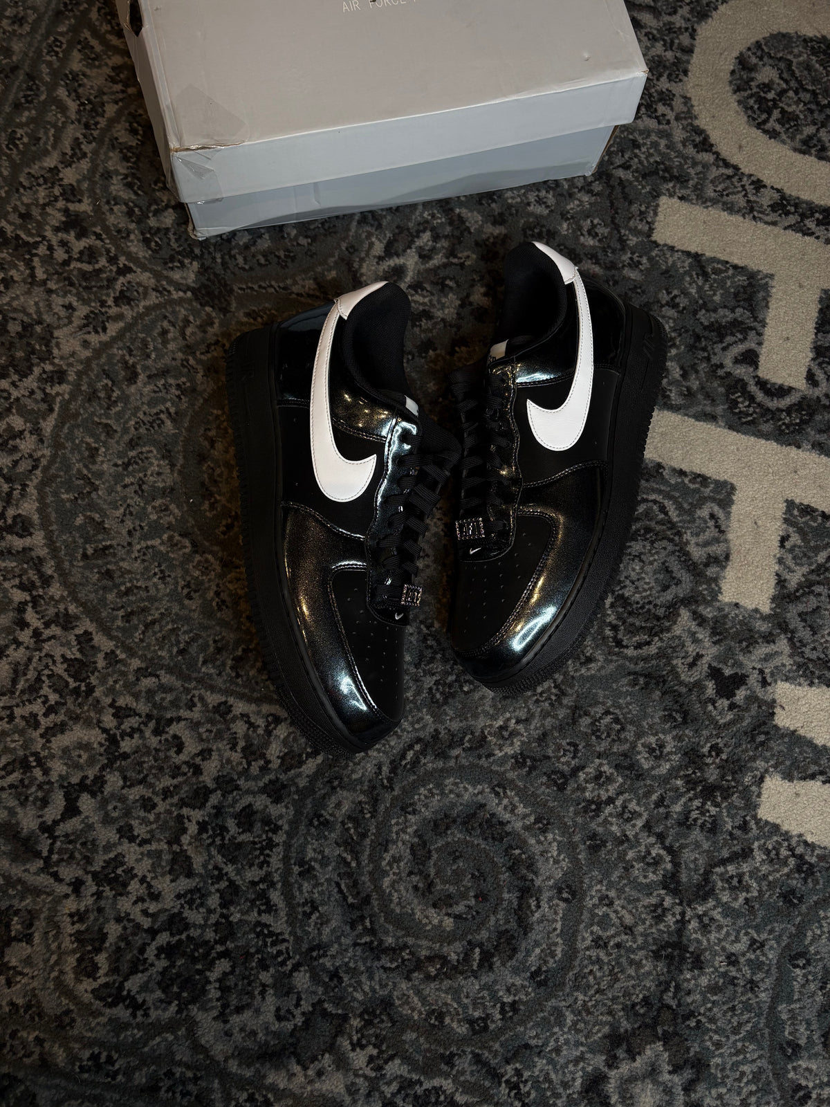 Air Force 1 Low “07 LV8 “Glam Rock Black White”  Vnds Og Size 13