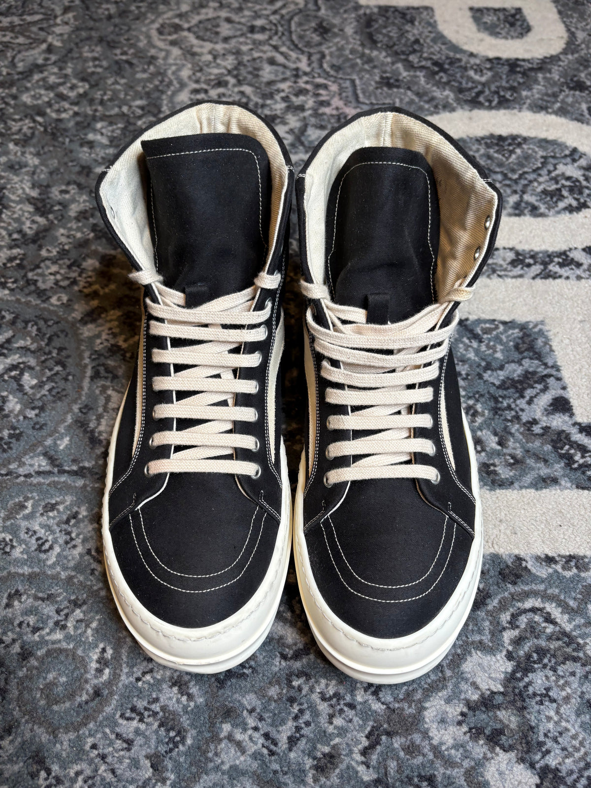 Rick Owens Lido Drkshdw Vintage High “Black Milk” Clean Nb Size 13(46 EU)