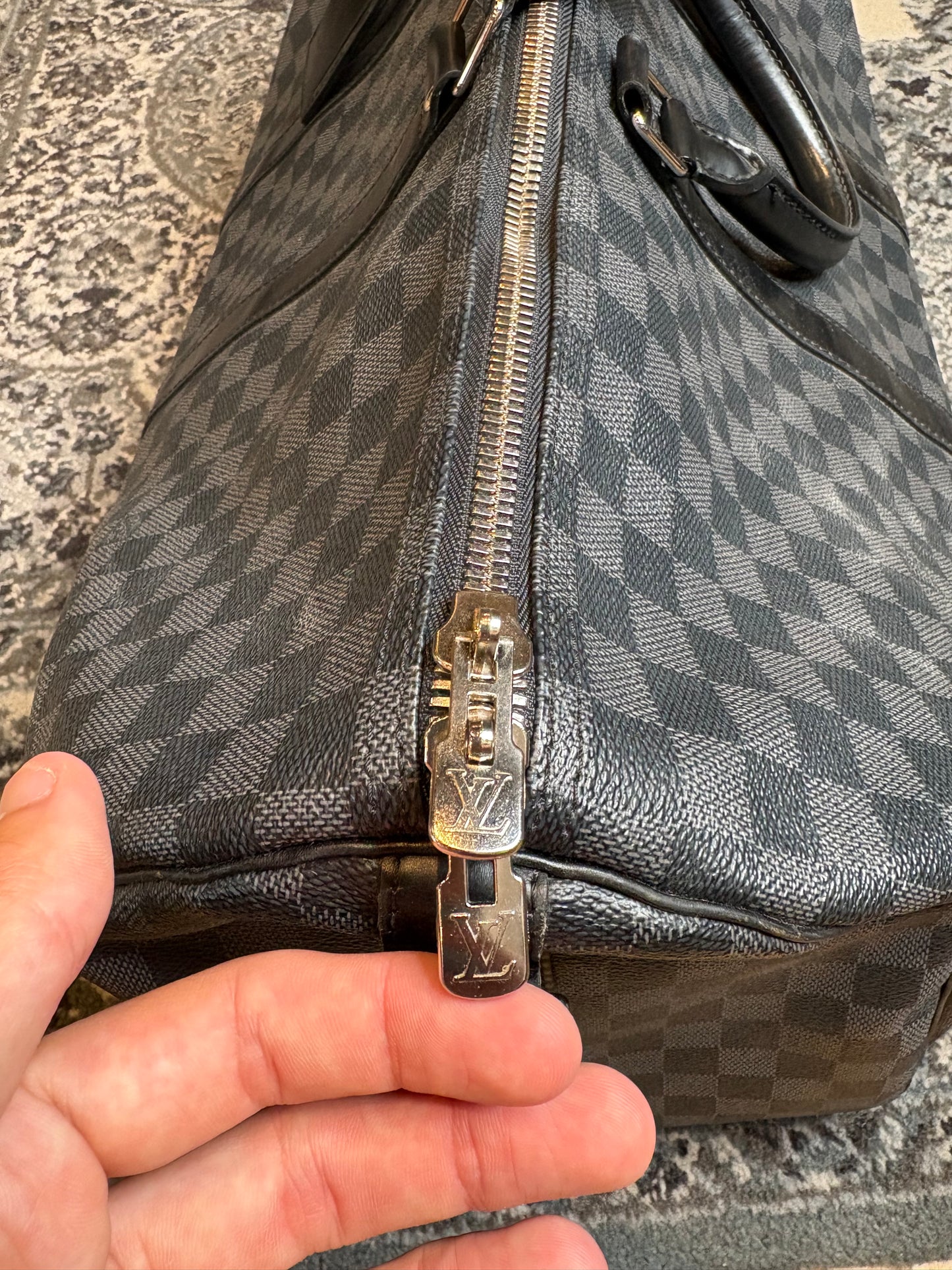Louis Vuitton Duffle Black PO Size 55