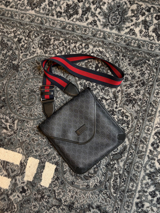 Gucci Black Monogram Side Bag