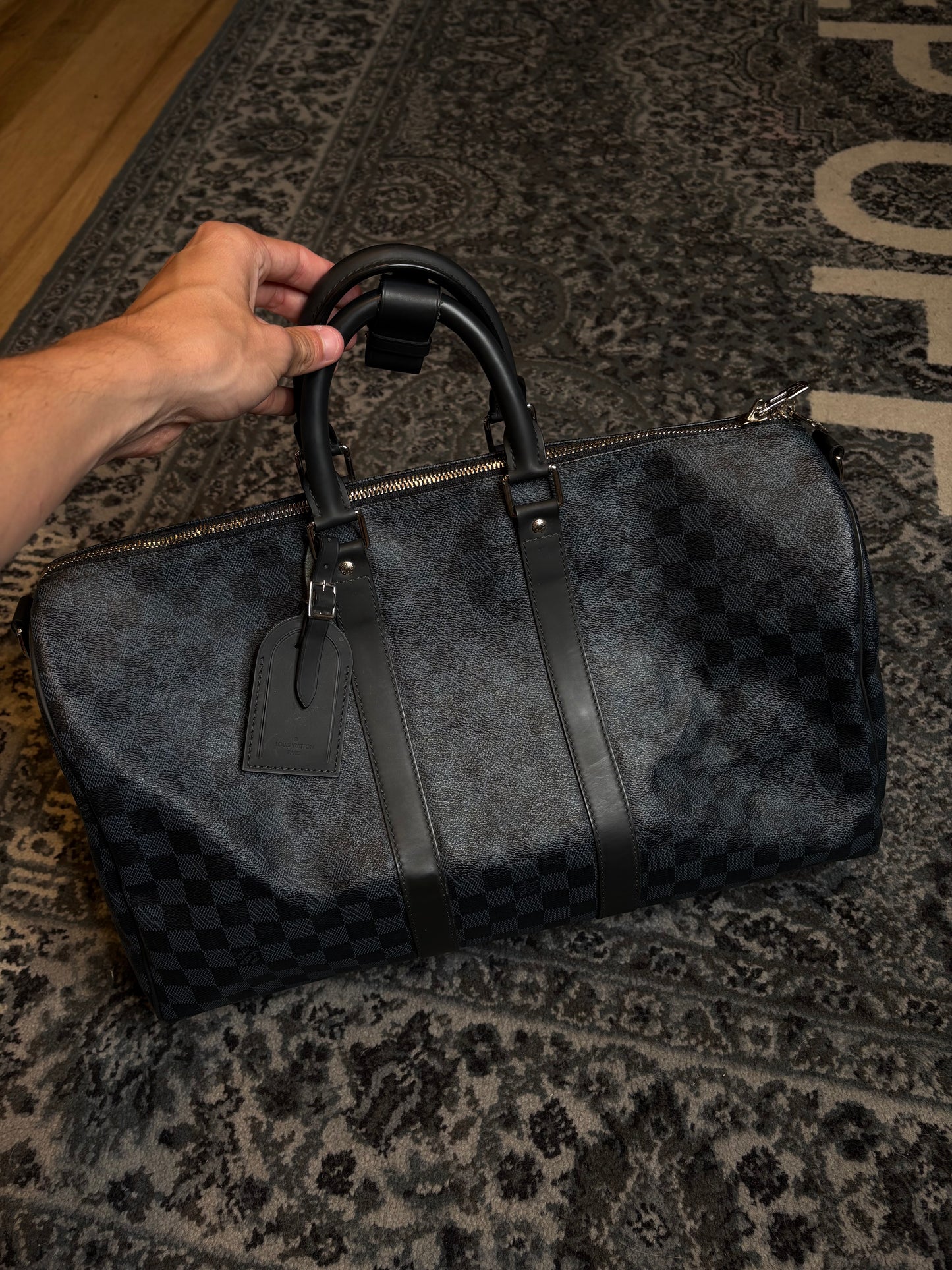 Louis Vuitton Duffle Black PO Size 45