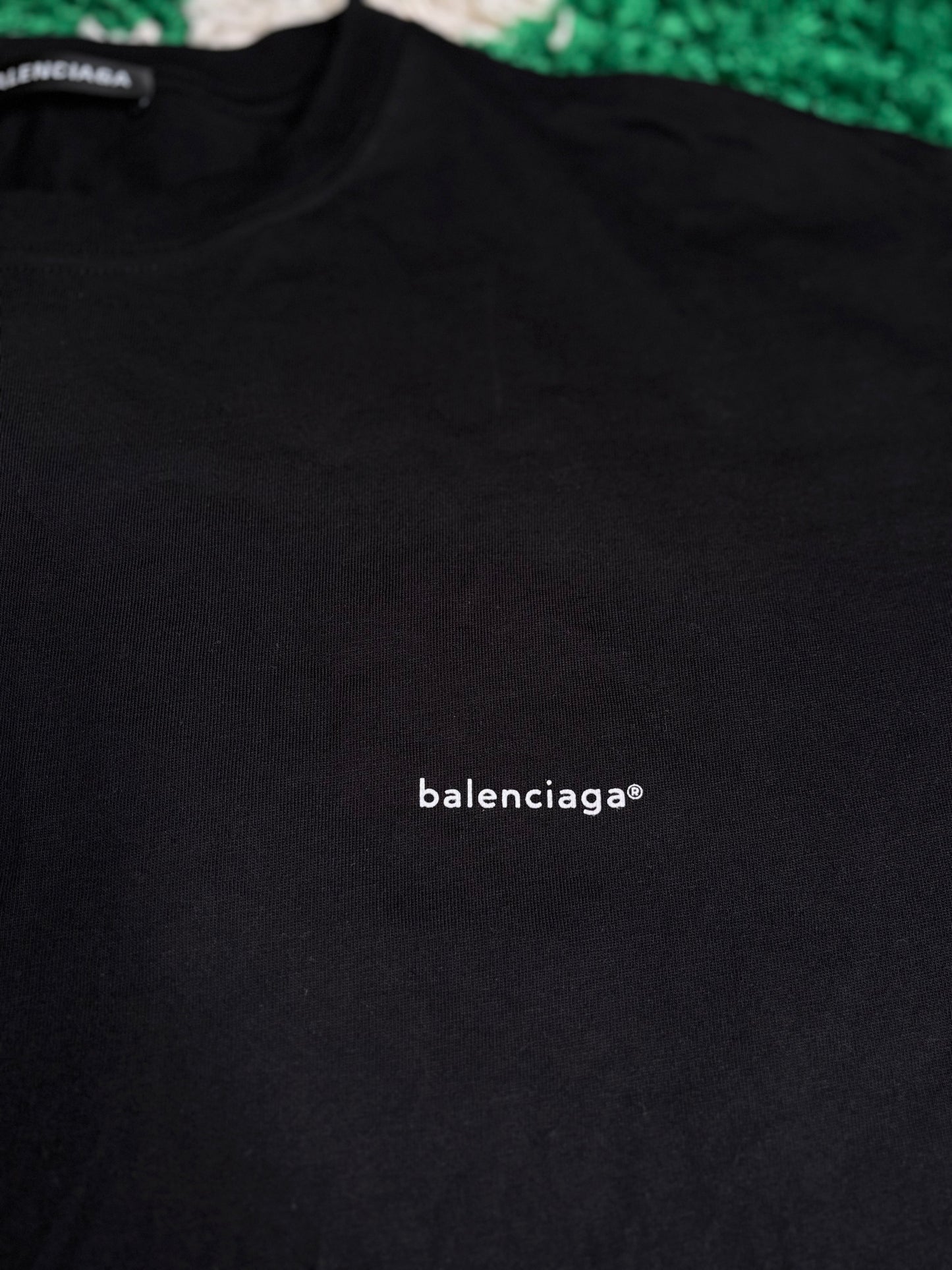 Balenciaga Logo Tee Black Size Medium
