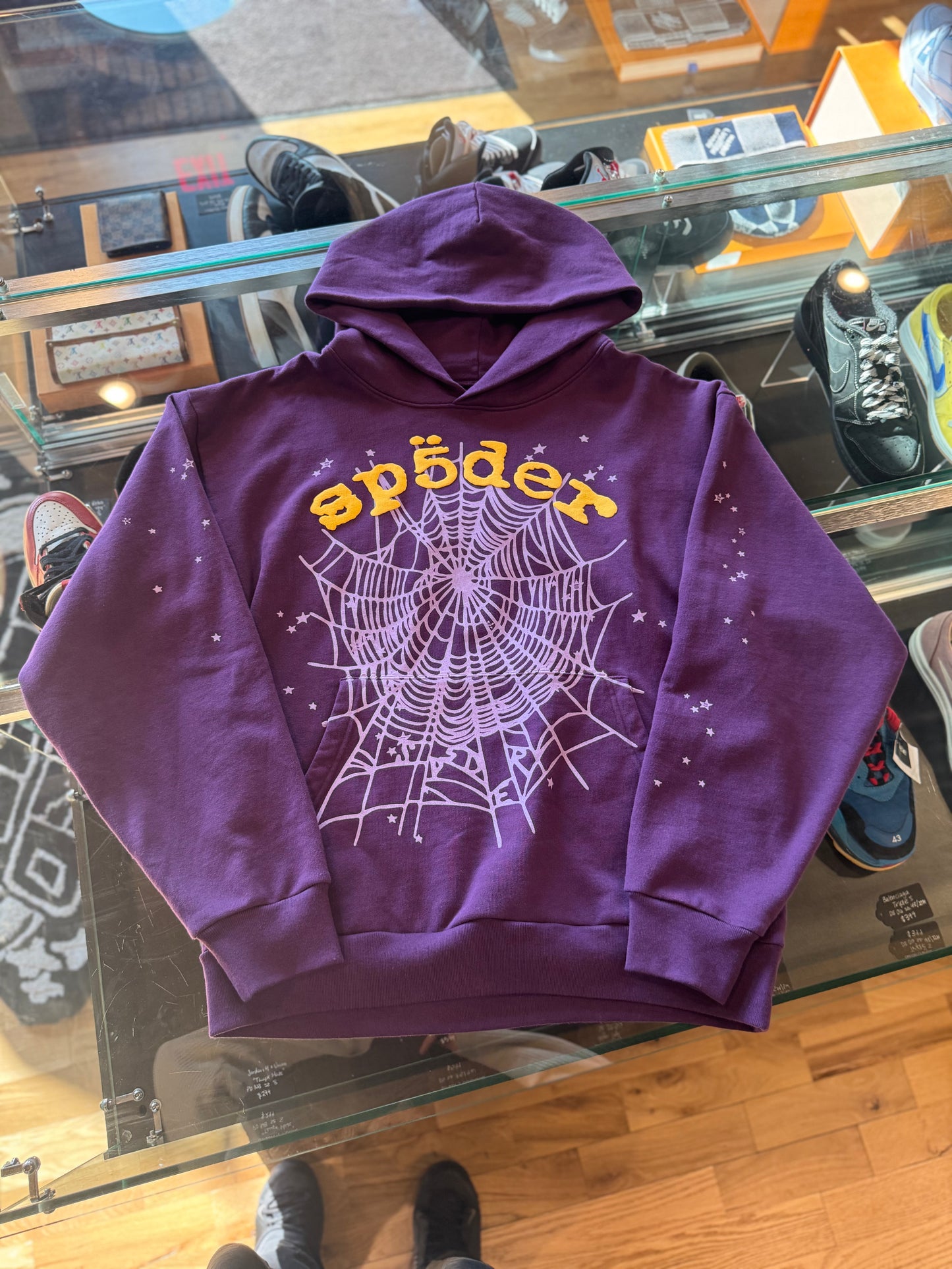 Sp5der Hoodie Purple “lakers” Size L DS