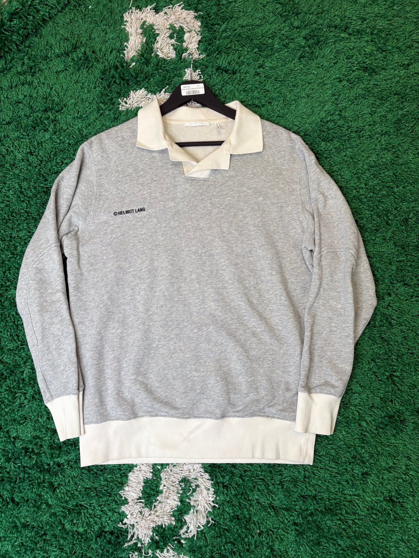 Helmut Lang Sweater Gray Size Medium