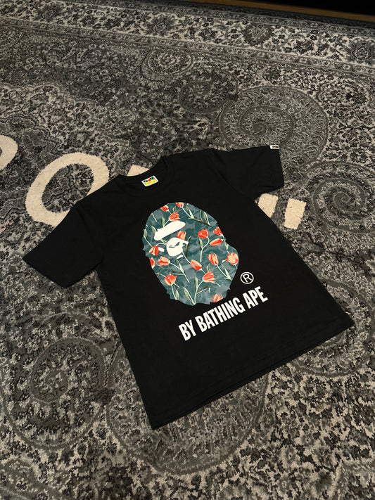 Bape Floral Ape Head Tee Black Size Small