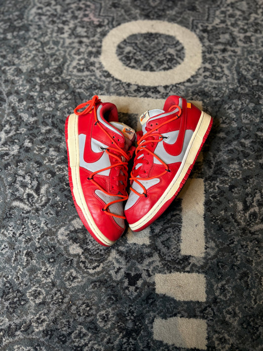Nike Dunk Low “Off White University Red” PO RB SIZE 9