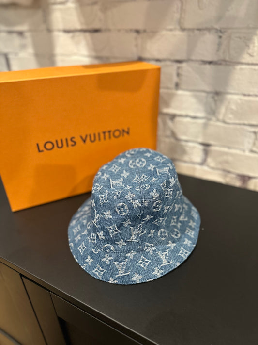 Louis Vuitton Reversible Denim Monogram Bucket Hat