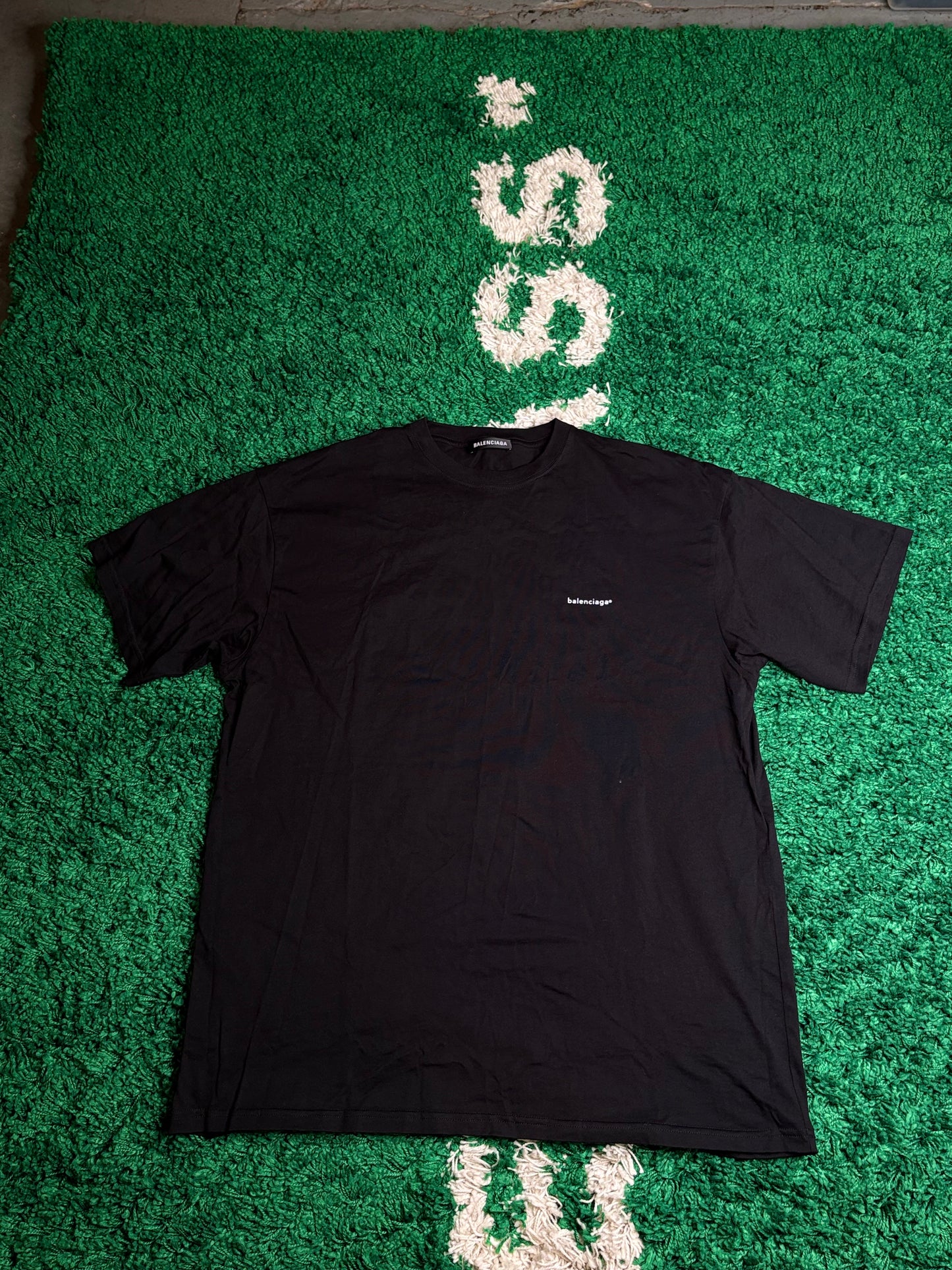 Balenciaga Logo Tee Black Size Medium