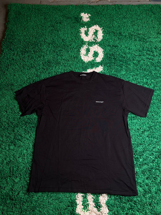 Balenciaga Logo Tee Black Size Medium