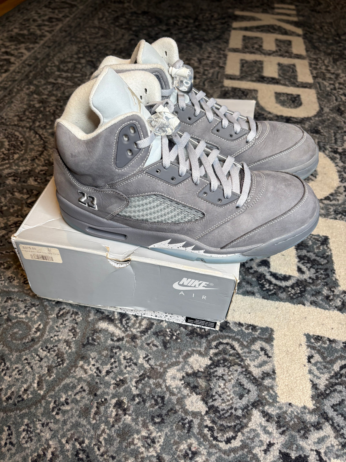 Jordan 5 Retro “Wolf Grey” Clean Og Size 12