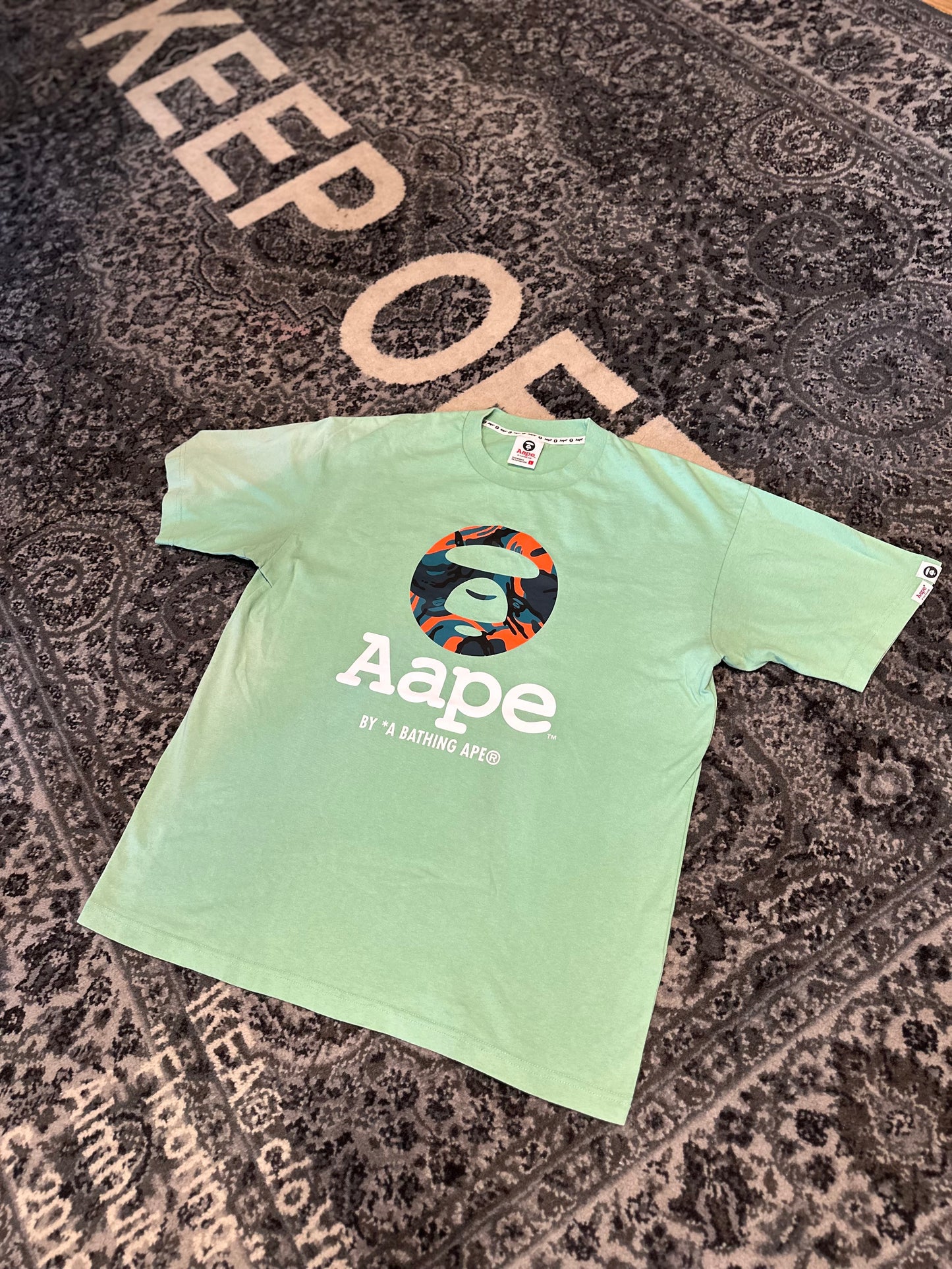 Bape Tee Green Size Large