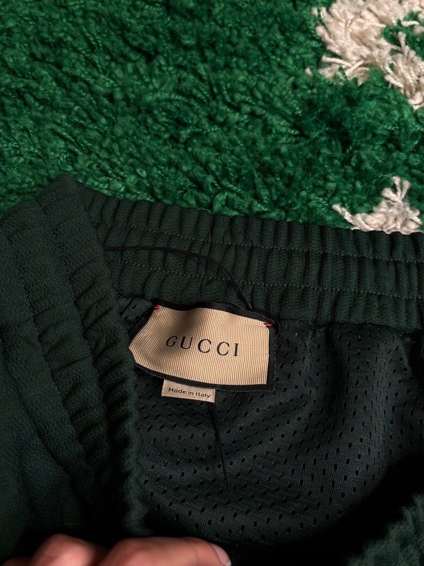 Gucci Green Monogram Sweat Shorts Size XXXL