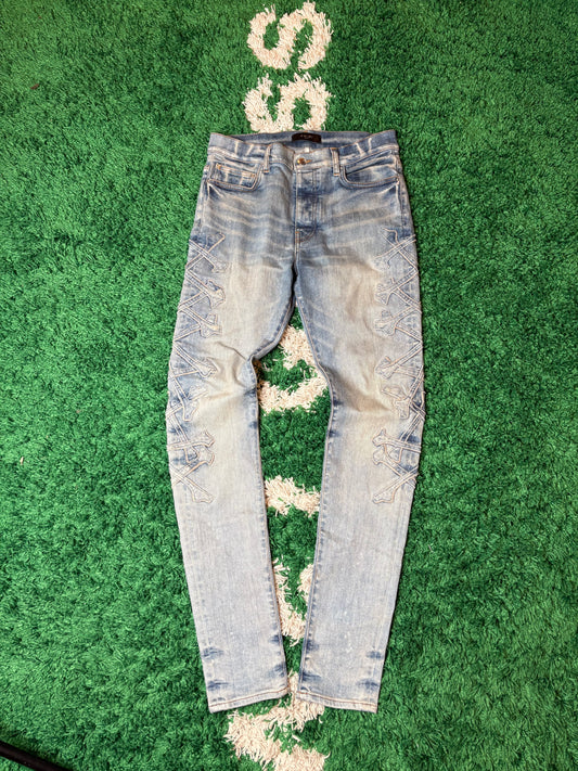 Amiri Jeans Blue Embossed Size 33