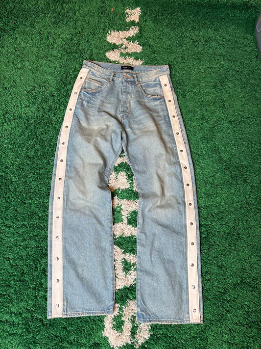 Purple Jeans Blue Snaps Size 32