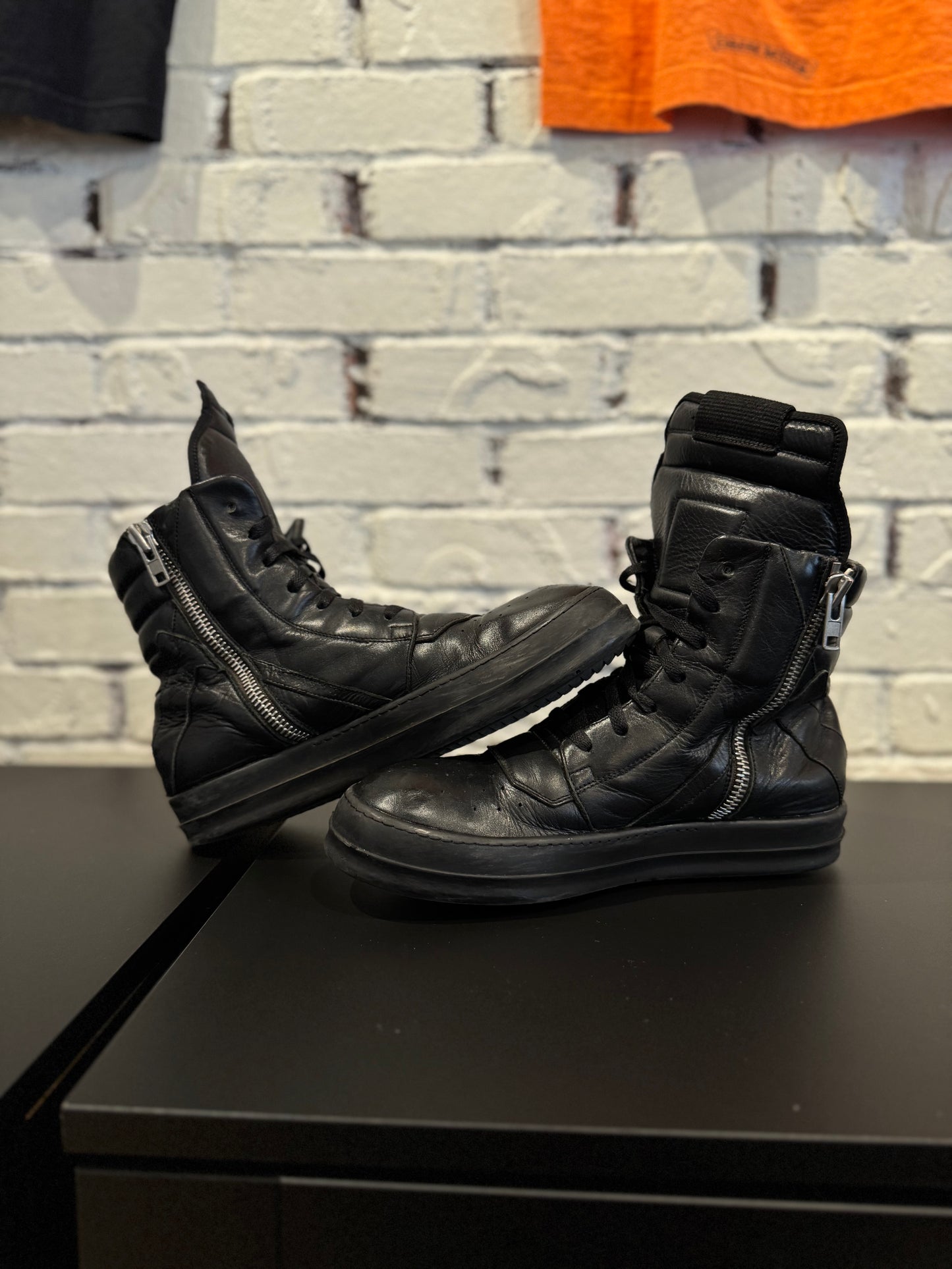 Rick Owen’s Geobasket ‘triple black’ size 8US (41 EU) PO NB