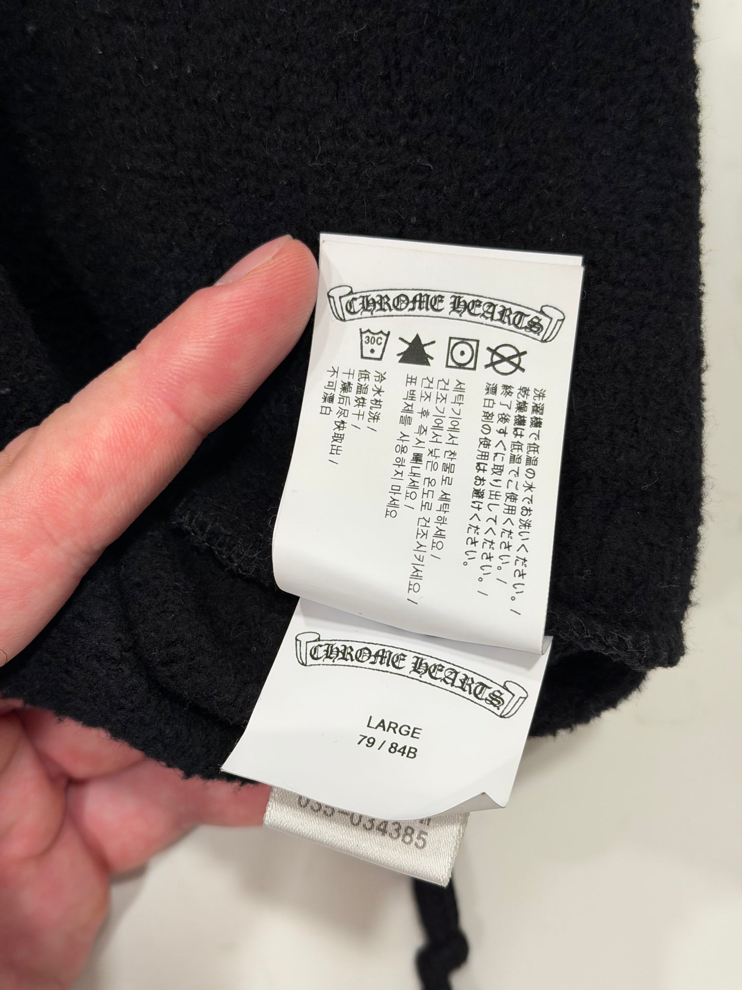 Chrome Hearts Sweat Shorts Black Embroidered Size Large