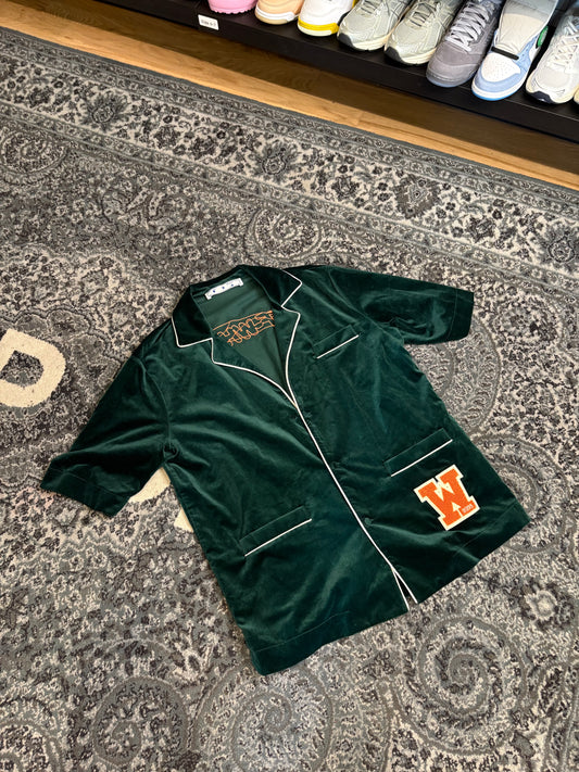 Off-White Green Velour Top Size Large