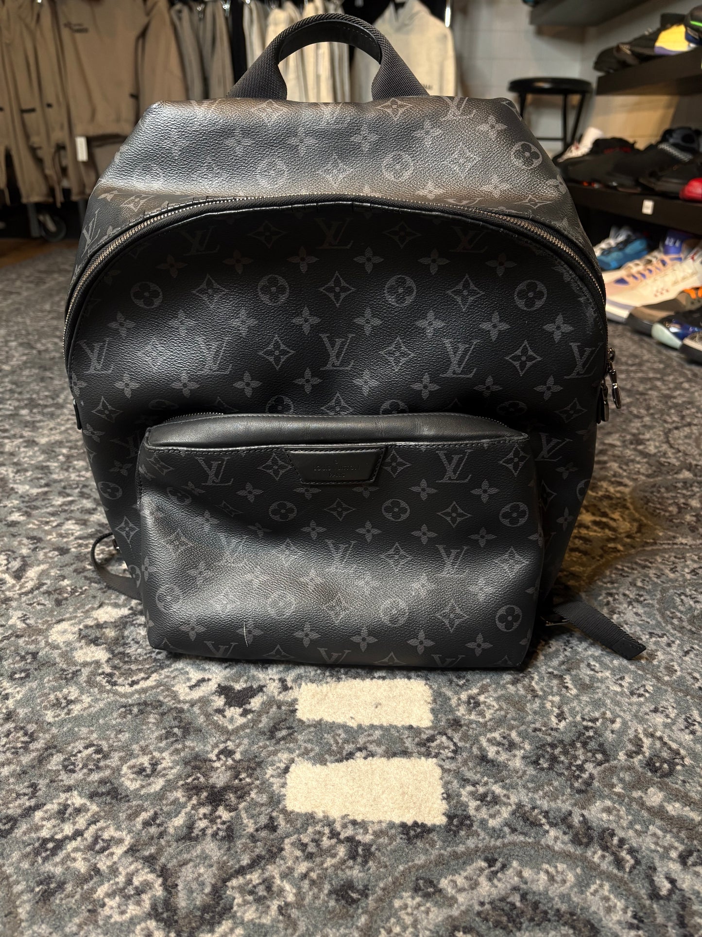 LV Backpack Black Monogram