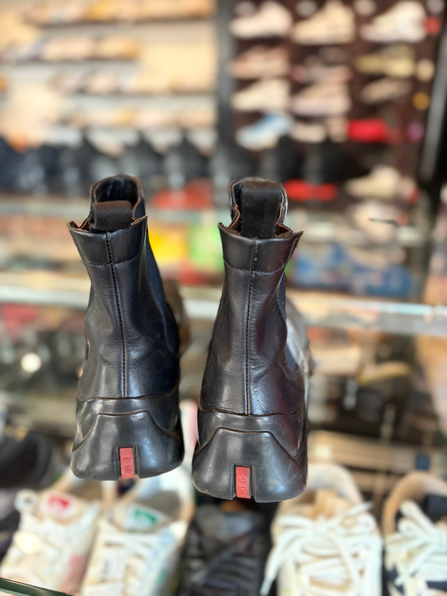 Prada Black Boots PO NB Size 10.5