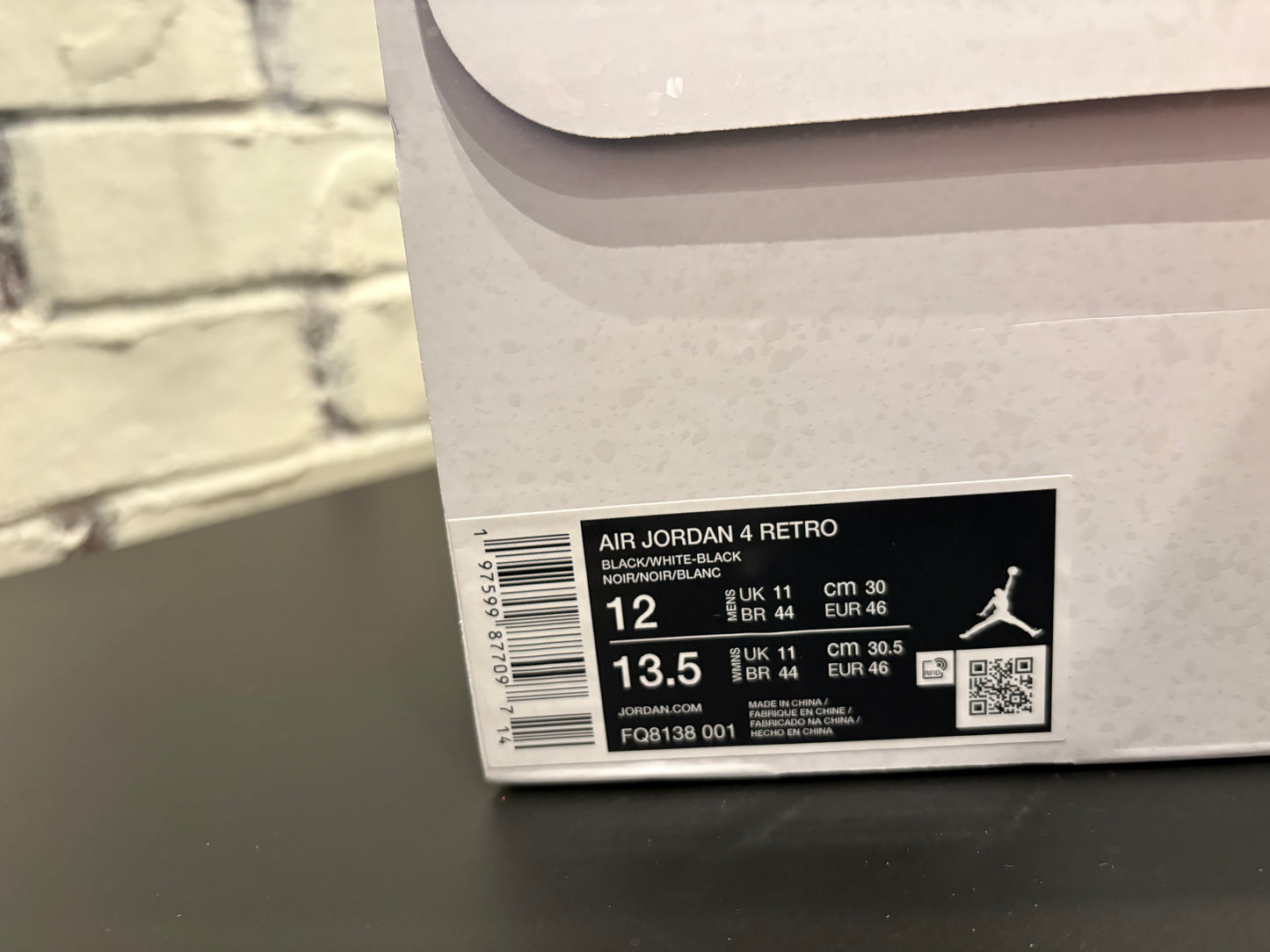 Jordan 4 Retro Black Thunder DS OG Size 12