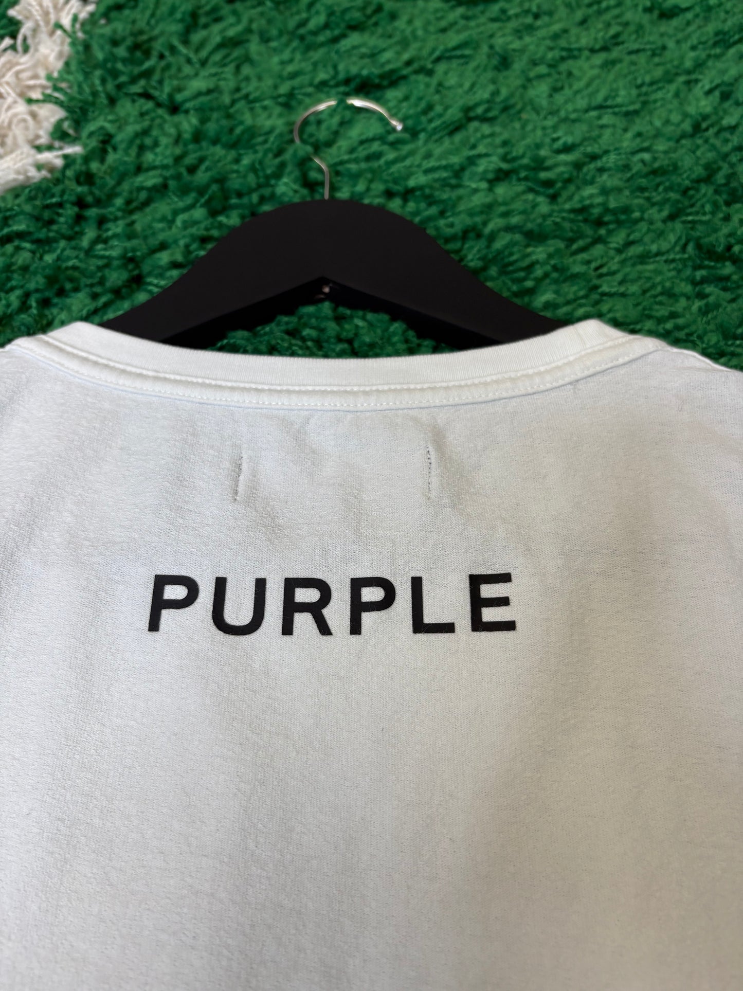 Purple Tee White Size Large