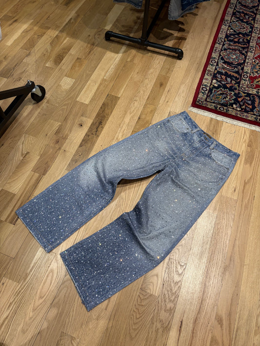 Birth of Royal Child Rhinestone Jeans Size Large