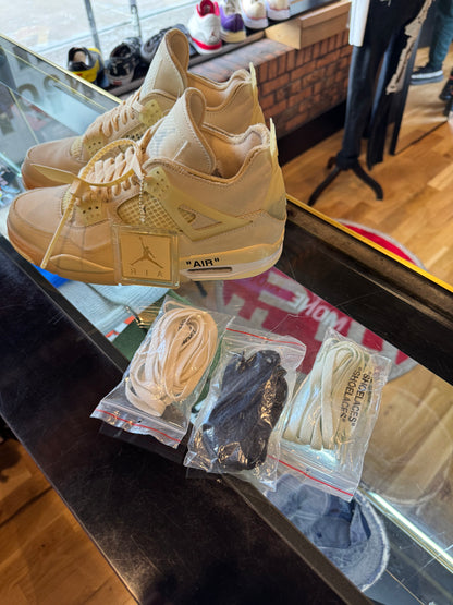 Off-White Jordan 4 ‘Sail’ Size 9.5M / 11 W PO OG