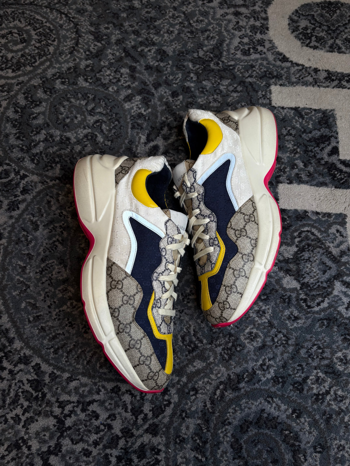 Gucci GG Rhyton “Beige White Yellow” Clean Nb Size 12 (46 EU)